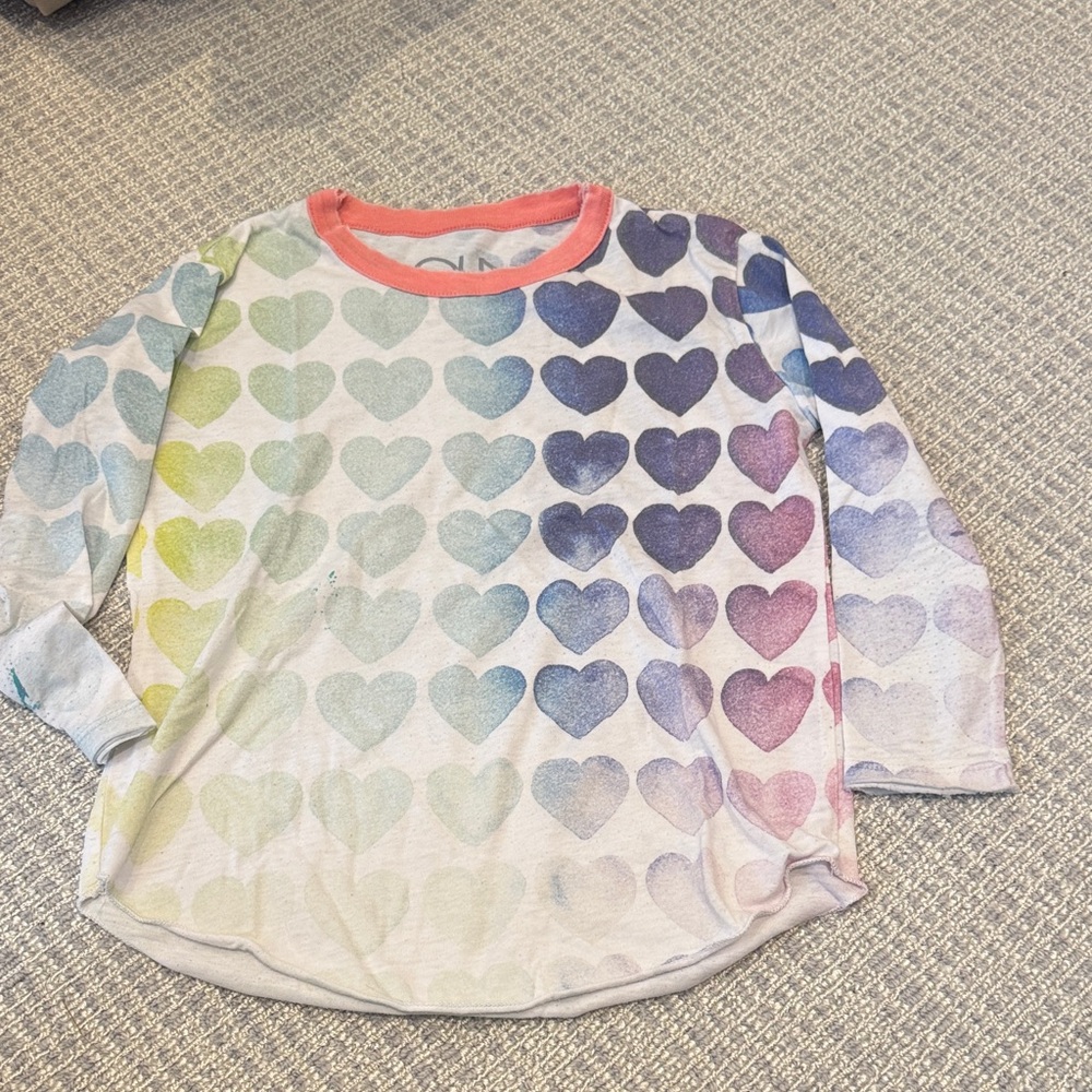 Chaser Multicolor Heart Long Sleeve Kids Tee